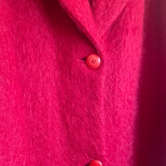 Dolores’ Unique Designs Mohair Full Length Coat, Red - Picture 3 of 5